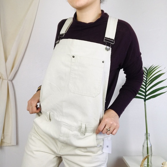 Urban Outfitters Pants - UO BDG Neutral White Artist Slouchy Denim Overalls